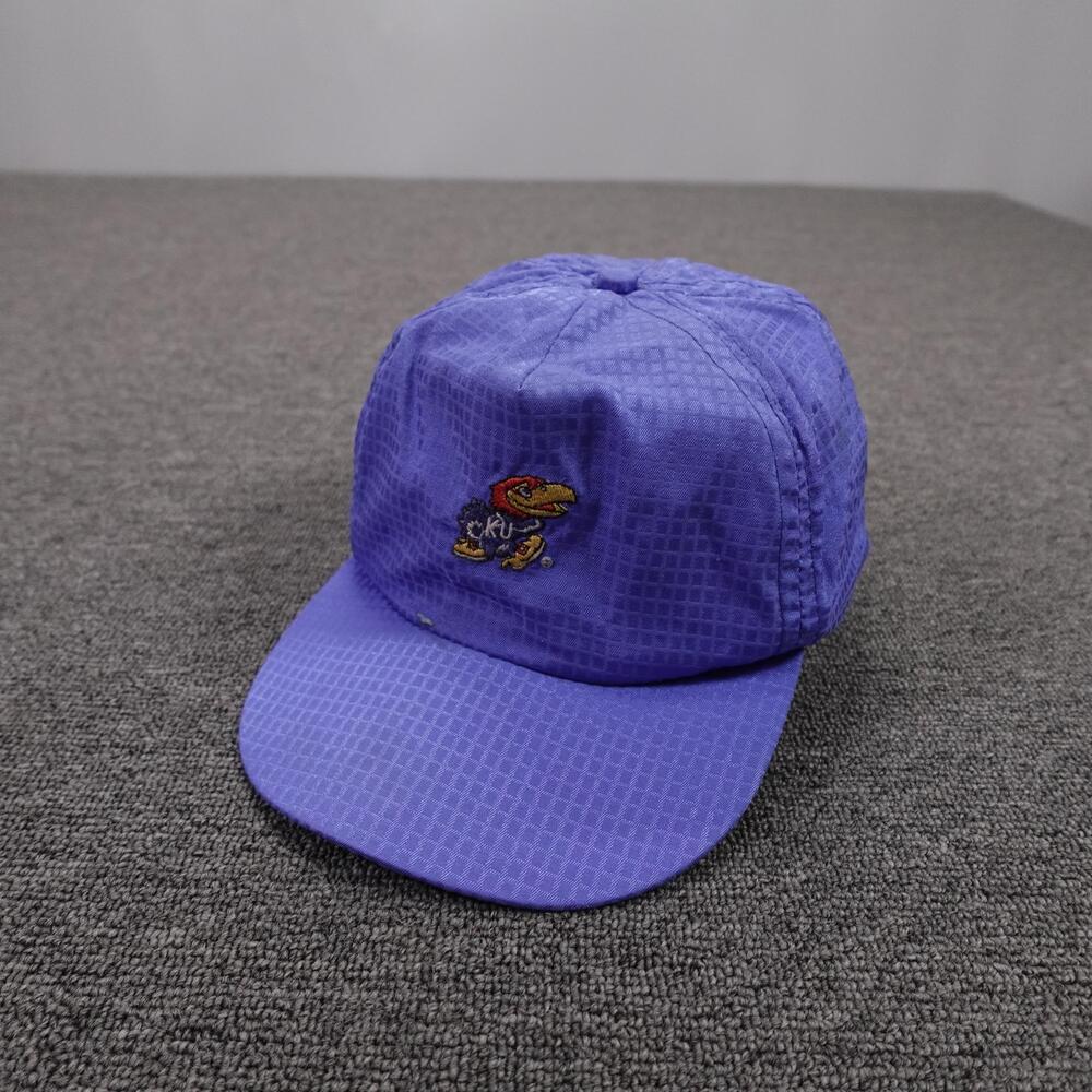 Vintage Kansas Jayhawks Hat Cap Strap Back One Size Purple NCAA College Imperial